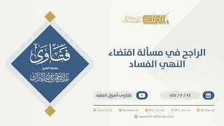 صورة الراجح في مسألة اقتضاء النهي الفساد - الشيخ عبدالرحمن البراك (10172)