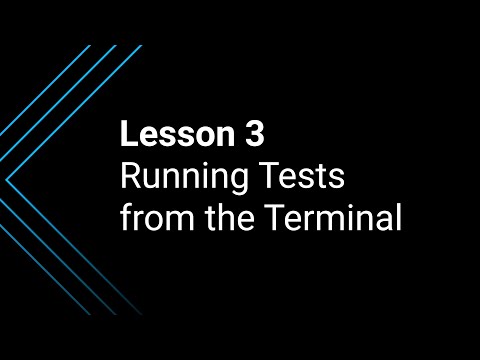Lesson 3: Running Your Test from the Terminal