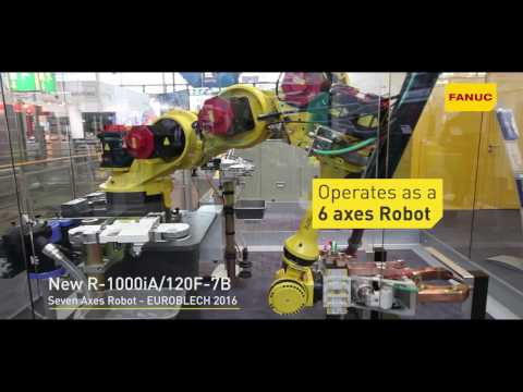 The ideal solution for narrow spaces: NEW 7-axes FANUC ROBOT R1000iA/120F-7B 