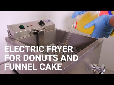 Video thumbnail for 25 lbs. (3 Gal) Oil Capacity Countertop Electric Fryer – 120V, 1Ph, 1700W
