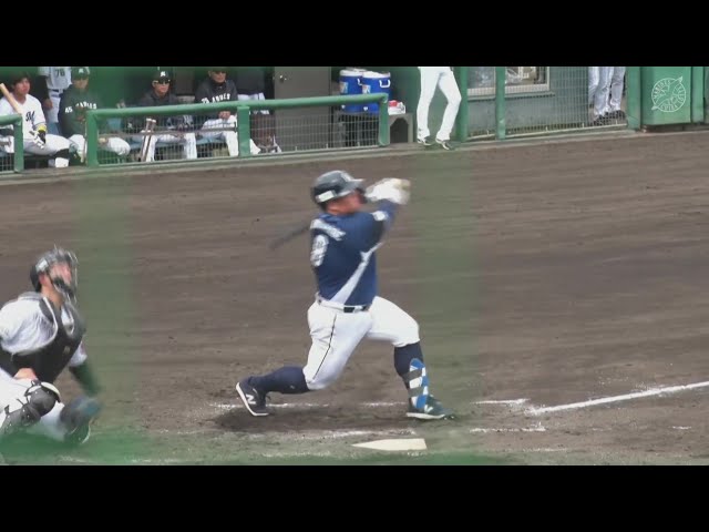 【ファーム】フェンスオーバー!! ライオンズ・渡部健人の右中間への3ランホームランで逆転!! 2024年4月6日 千葉ロッテマリーンズ 対 埼玉西武ライオンズ