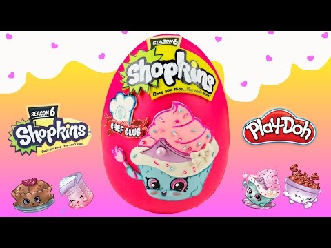 Shopkins Season 6 Playdoh Surprise Egg Shopkins Chef Club Video