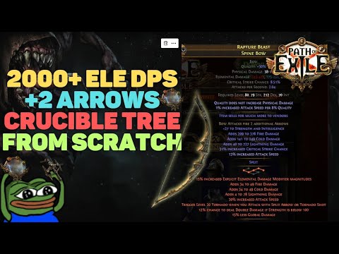Crafting a 2k+ DPS, +2 Arrow Elemental Bow FROM SCRATCH [3.21 PoE Crucible]