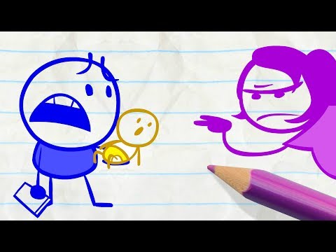 Pencilmate Babysits! -in- SIT MY BABY ONE MORE TIME & More Pencilmation Cartoons for Kids