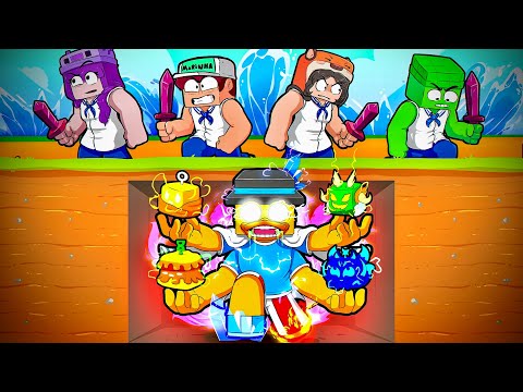 PIRATA vs CAÇADORES no BLOXFRUITS (Speedrunner vs caçadores)