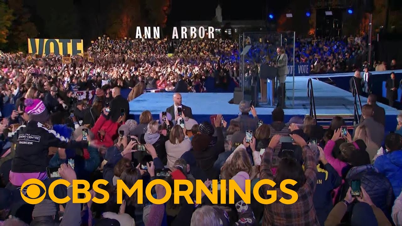 Protest over war in Gaza breaks out while Harris campaigns in Michigan