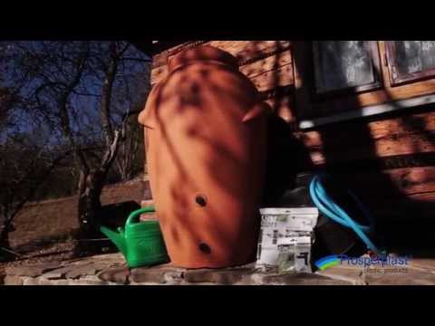 PROSPERPLAST Lietaus vandens talpa AQUACAN BABY 210 l molio spalvos, ICAN210 video
