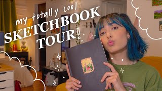 a carefree & fun sketchbook tour ☻ my 2nd sketchbook ever!!