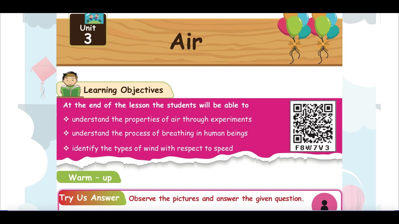 3 rd SCIENCE - TERM 3 - UNIT 3 - AIR - PART 1