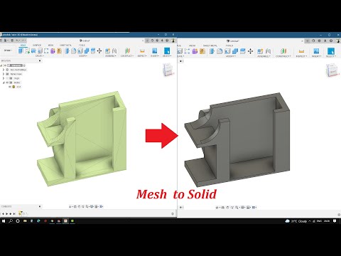 Convert STL mesh to a Solid Body In Just 3 Minute | Fusion 360 #fusion360