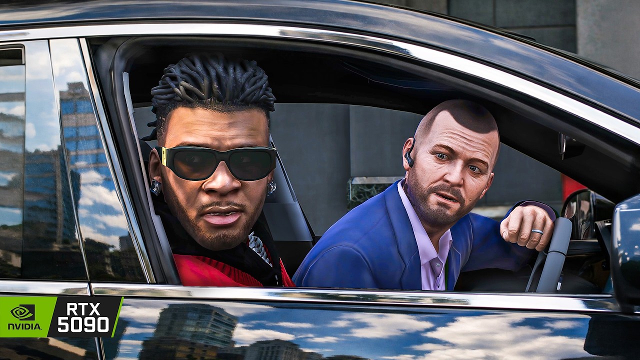 GTA 5 'Surveying The Score' Mission 8K Gameplay | RTX 5090 Remastered Graphics MOD