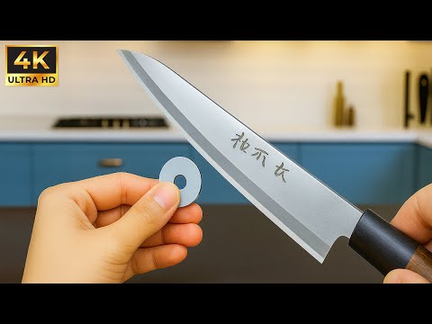 World’s Sharpest Kitchen Knife – The Japanese Master’s Knife Sharpening Technique