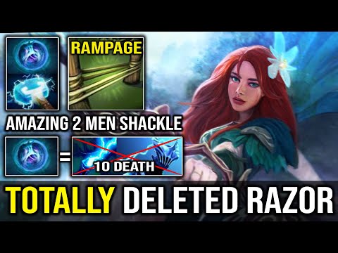 How to 100% Totally Delete Hard Counter Razor From Mid with Amazing Rampage 2 Men Shackle WR Dota 2