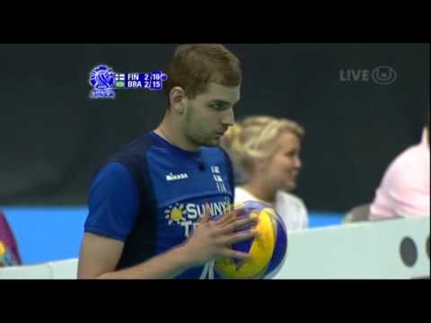 FIN-BRA 3-2, lentopallon Maailmanliiga