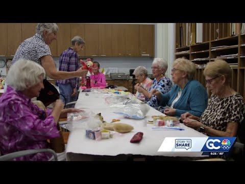 Naples woman starts sewing group and puts heart in each thread - YouTube