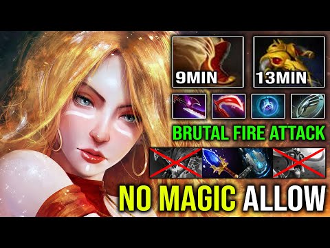 WTF 13Min Boots + BKB Carry Lina Unkillable EZ Counter Magic Hero with Insane Fire Attack Dota 2