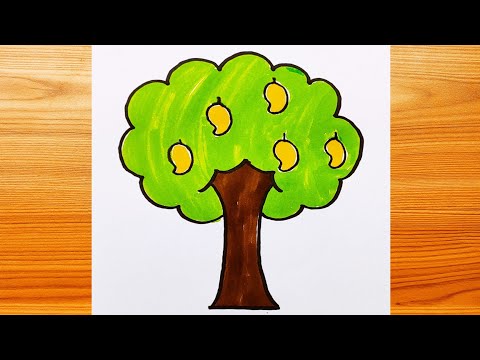 Mango Tree Drawing Easy | Art of Kala