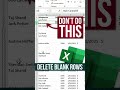Delete Empty Rows With These Excel Shortcuts Shorts