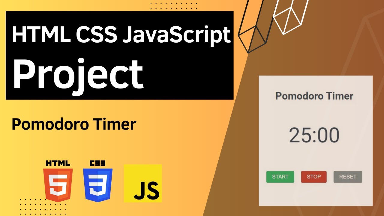 HTML CSS JavaScript Project - Pomodoro Timer