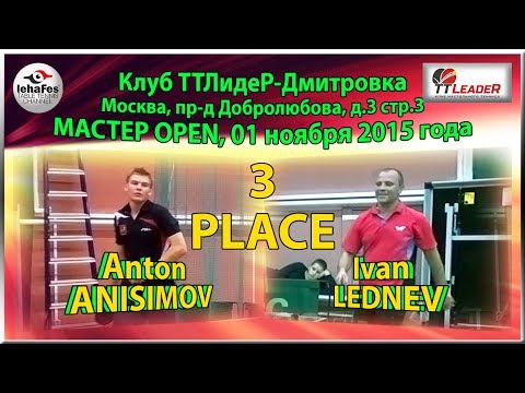 3 PLACE Ivan LEDNEV - Anton ANISIMOV TTLideR Table Tennis