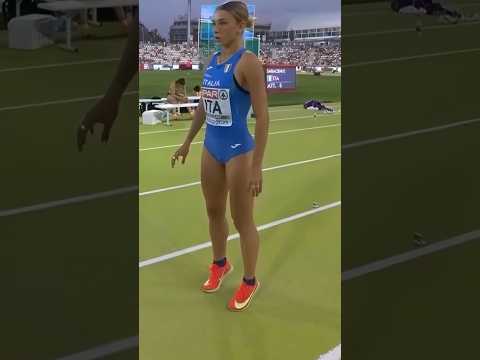 Italian beauty Erika Saraceni the long jump Olympics???????? #athlete #trackandfield #shorts #viral #video