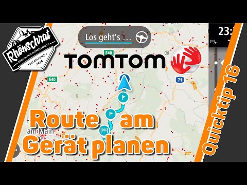 TomTom - Route am Gerät planen | #quicktips | QT16