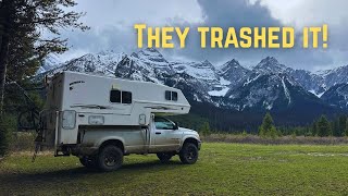 IM SHOCKED To Find What They LEFT! Cozy Rainy Day Of Remote Truck Camper Living