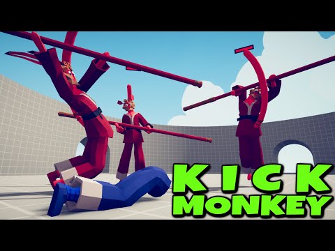 Cloning Kick! Kick Monkey vs Every Faction - Totally Accurate Battle Simulator TABS