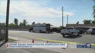 Bomb squad investigates suspicious bag on Hwy 58