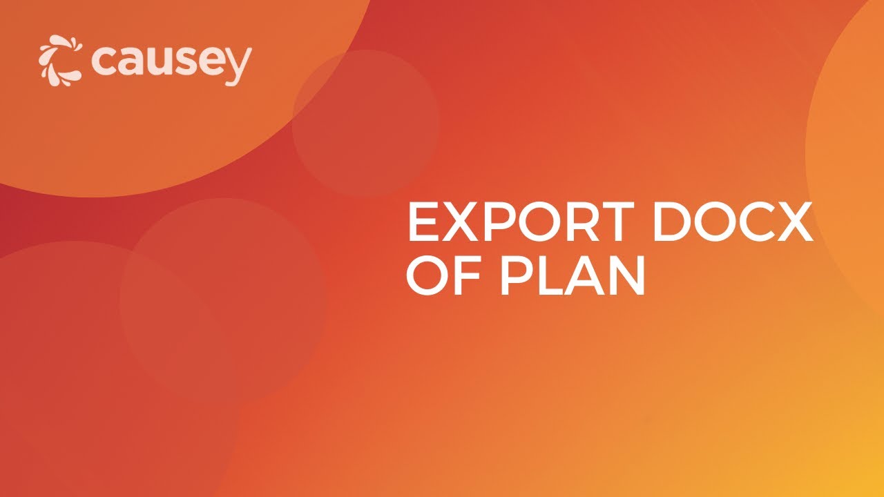 Export Docx of Plan