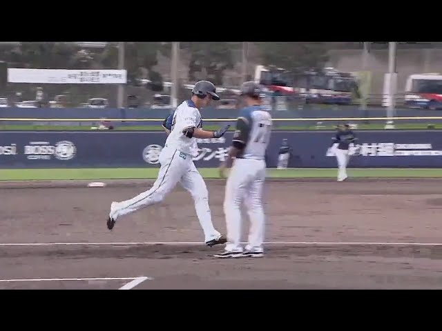 【ファーム】ファイターズ・森山 チャンスの場面でレフトスタンドへ3ランホームラン‼  2018/9/22 F-S(ファーム)