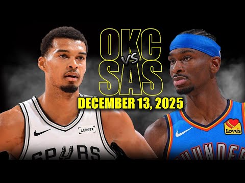 Oklahoma City Thunder vs San Antonio Spurs Full Game Highlights – December 13, 2025 | NBA Play-In