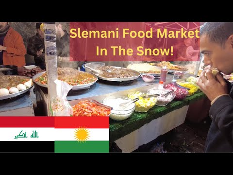 Snow in Iraq - Exploring Slemani's Food Market in the Snow! (Slemani, Kurdistan)