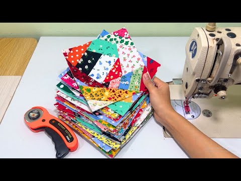 Beautiful and Easy Patchwork - How I Turning Scrap Fabric into a Quilt
