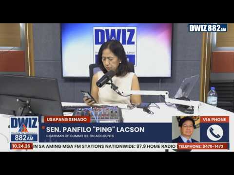 Sen. PING LACSON on TESDA 'Offer' and Transparency in Crafting 2027 Budget: Interview on DWIZ