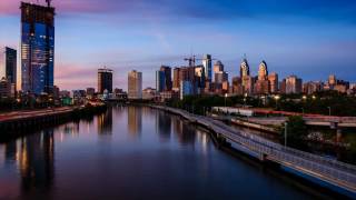 Philadelphia Sunset Timelapse 4k