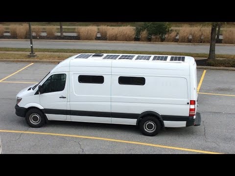 Stealth Mercedes Sprinter Conversion, Fully Off Grid Video