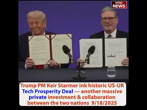 Trump & FLOTUS, Starmer & Lady Starmer at Chequers, historic US-UK Tech Prosperity Deal