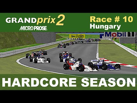 Microprose Grand Prix 2 - Race #10 -  Hungaroring (Hardcore Season)