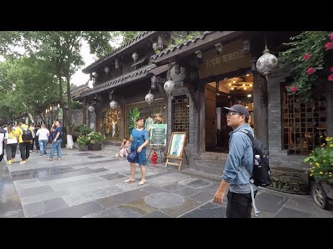 Beco estreito, a mais bela rua antiga da dinastia Qing em Chengdu, totalmente concluída
