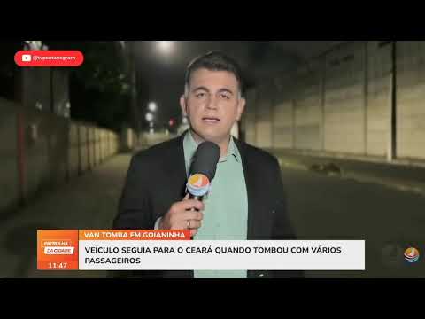 Susto: pneu estoura e van tomba em Goianinha/RN