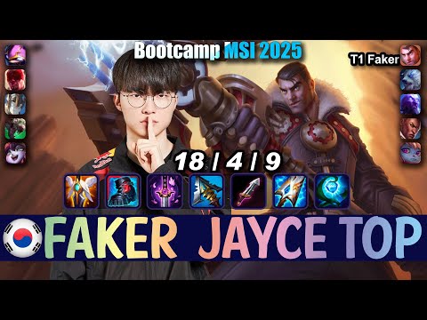 T1 Faker JAYCE vs KENNEN Top - Patch 25.13 NA Ranked | Bootcamp MSI 2025 | lolrec