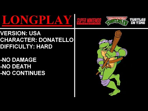 T.M.N.T. IV: Turtles in Time [USA] (Super Nintendo) - (Longplay - Donatello | Hard Difficulty)