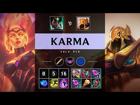 Karma Mid vs Azir - EUW Master Patch 25.19