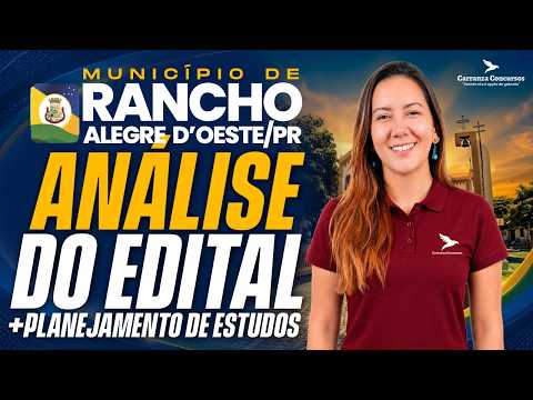 CONCURSO RANCHO ALEGRE/PR: ANÁLISE DO EDITAL | PLANEJAMENTO DE ESTUDOS