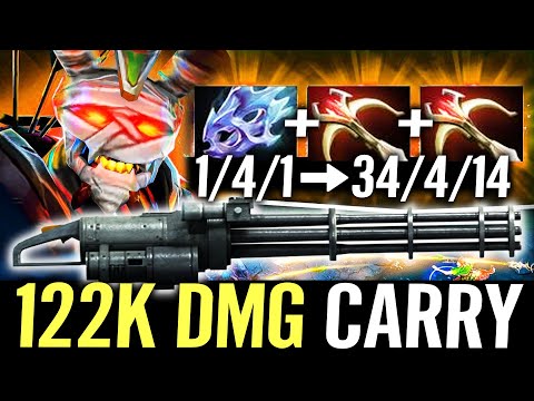🔥 1/4/1 to 34/4/14 CLINKZ 100% GOD CARRY— Moonshard + 2x Daedalus 122K DMG Machine Gun Dota 2 Pro