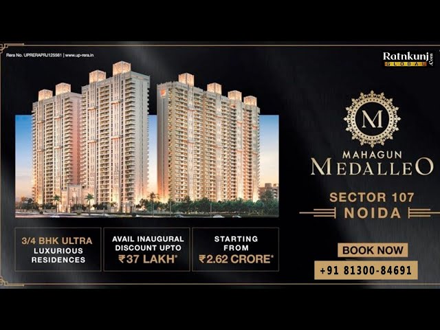 1308sqft 3bedroom and apartment for sale  Mahagun Medalleo in noida