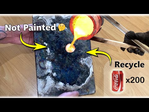 I Made A GIANT Artistic Ingot From Recycled Aluminum Cans (But It Wasn't Painted)