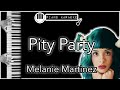 Pity Party - Melanie Martinez -  Piano Karaoke Instrumental