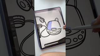 🎧 Y2K Procreate Coloring Process | Alcohol Marker Brushes #procreate #y2k #digitalcoloring #shorts